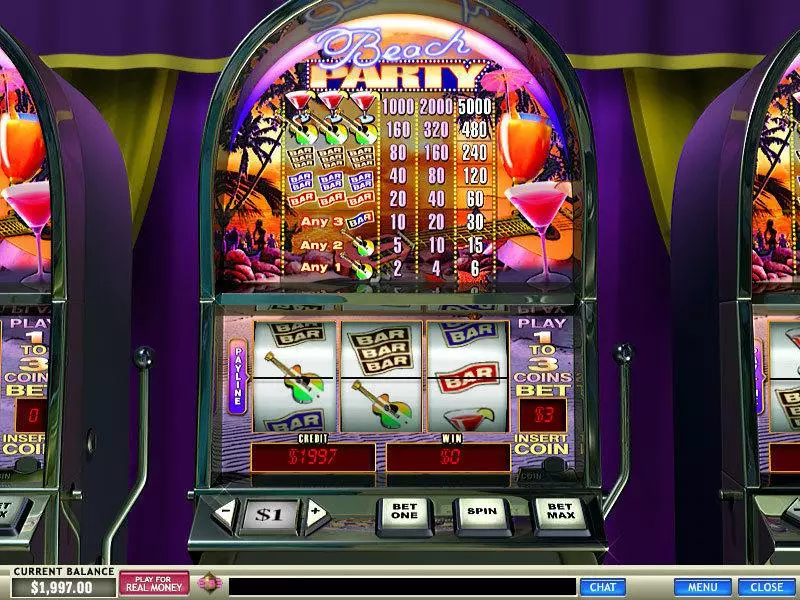 Beach Party Slots made by PlayTech - Main Screen Reels