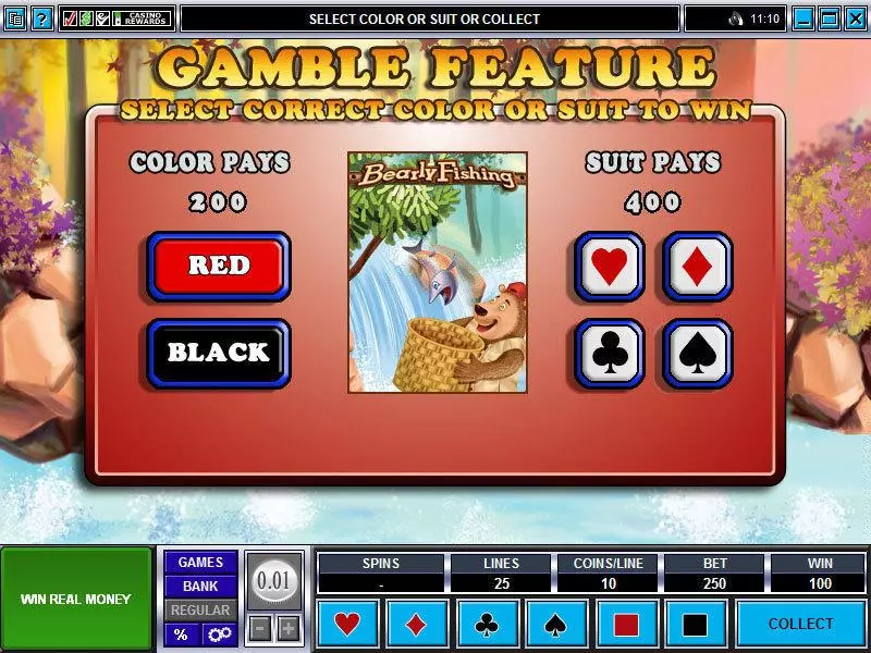 Bearly Fishing Slots made by Microgaming - Gamble Screen
