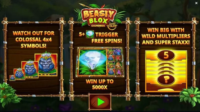 Beasty Blox GigaBlox Slots made by Jelly Entertainment - Info and Rules