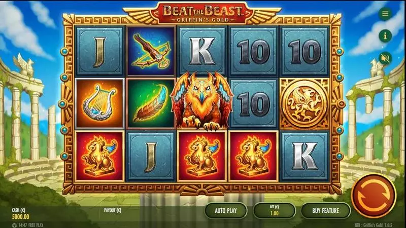 Beat the Beast: Griffin’s Gold Reborn Slots made by Thunderkick - Main Screen Reels