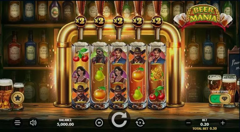 Beer Mania  Slots made by StakeLogic - Main Screen Reels