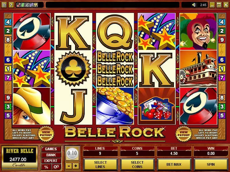 Belle Rock Slots made by Microgaming - Main Screen Reels
