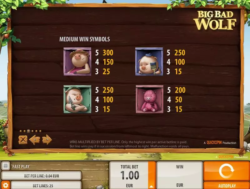 Big Bad Wolf Slots made by Quickspin - Info and Rules