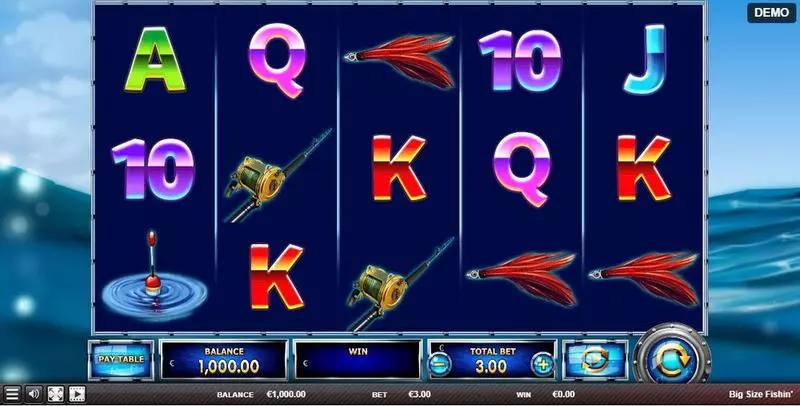 Big Size Fishin' Slots made by Red Rake Gaming - Main Screen Reels