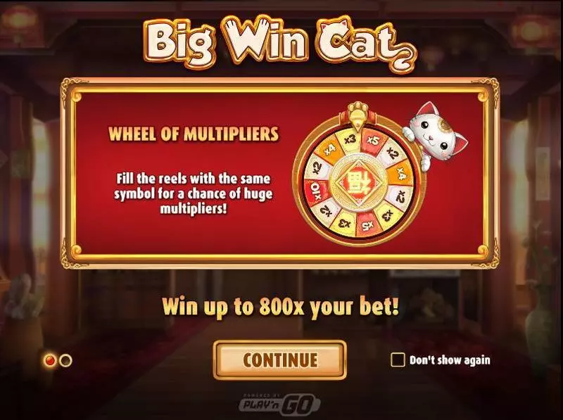 Big Win Cat  Slots made by Play'n GO - Wheel of prizes