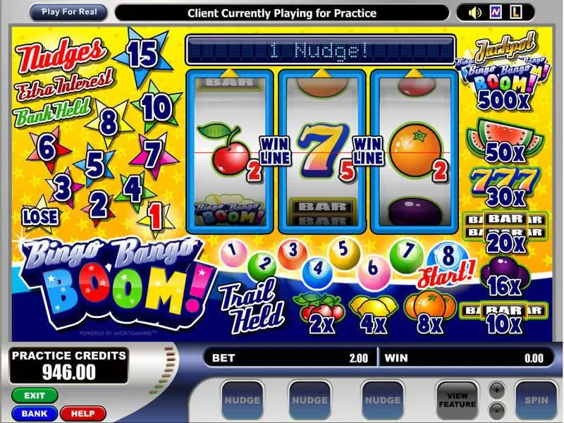 Bingo Bango Boom Slots made by Microgaming - Main Screen Reels