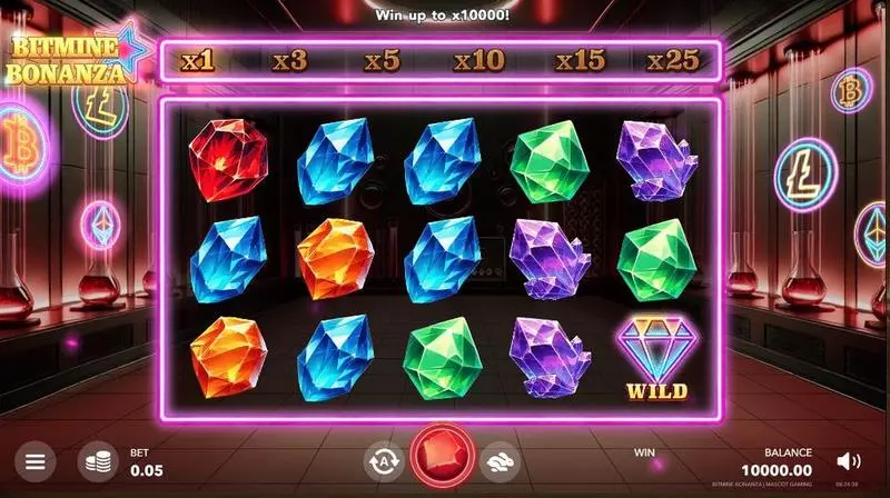 Bitmine Bonanza Slots made by Mascot Gaming - Main Screen Reels