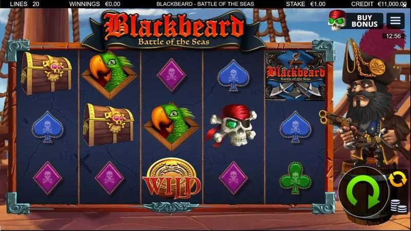 Blackbeard Battle Of The Seas  Slots made by Bulletproof Games - Main Screen Reels