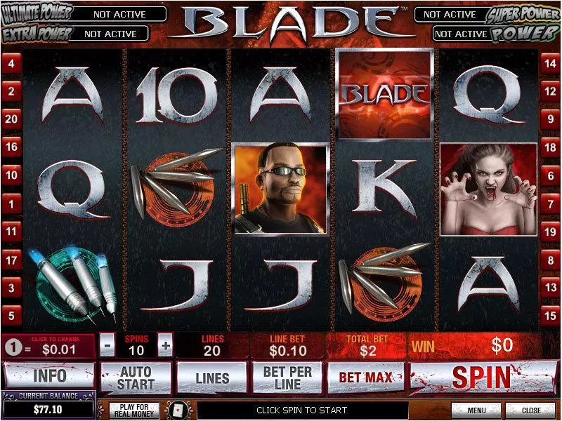 Blade Slots made by PlayTech - Main Screen Reels
