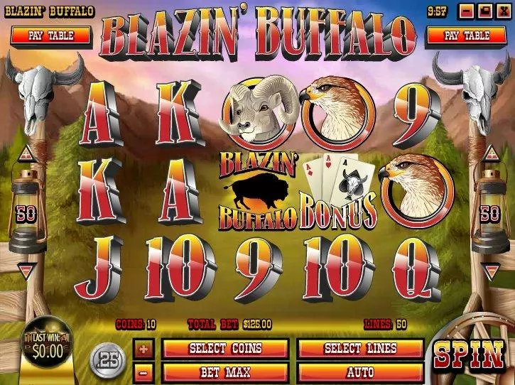Blazin' Buffalo Slots made by Rival - Main Screen Reels