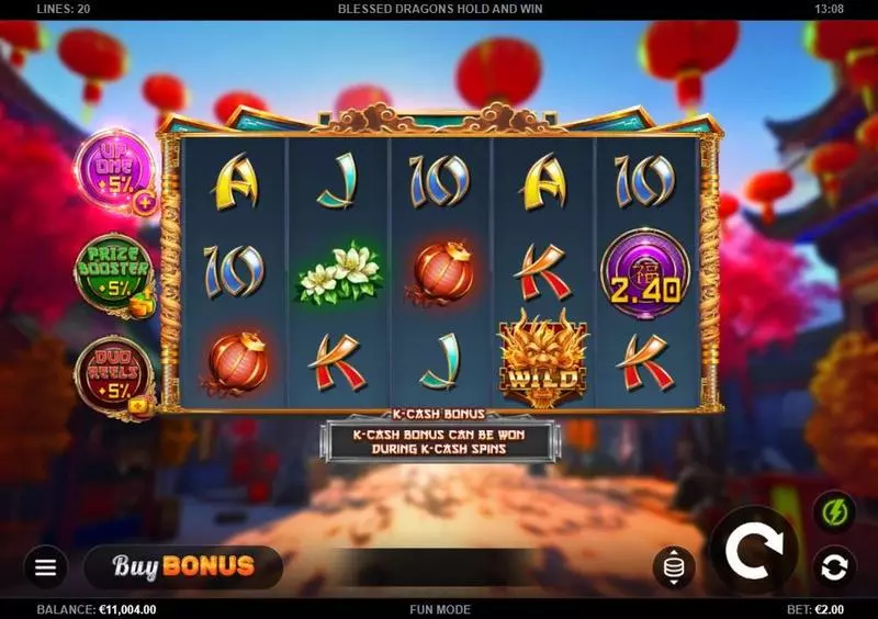 Blessed Dragons Hold and Win Slots made by Kalamba Games - Main Screen Reels