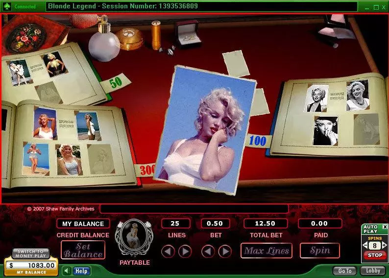 Blonde Legend Slots made by 888 - Bonus 1
