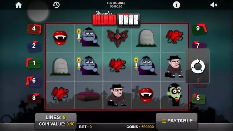 Blood Bank Slots made by 1x2 Gaming - Main Screen Reels