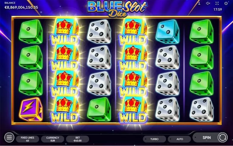 Blue Slot Slots made by Endorphina - Main Screen Reels