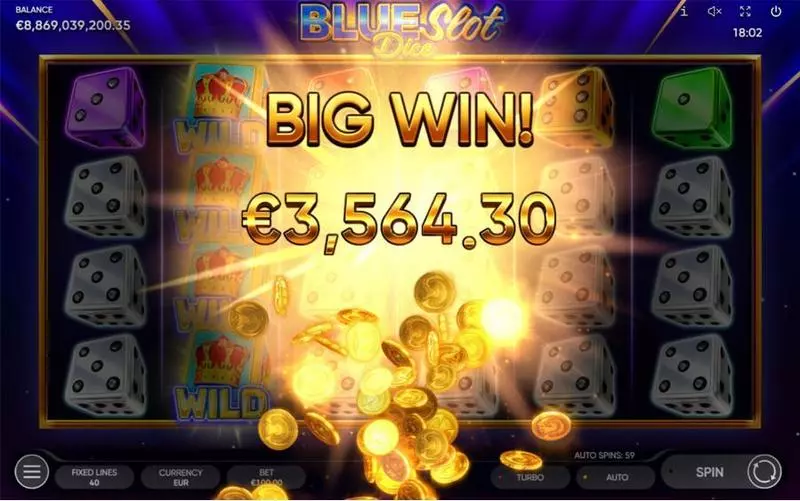 Blue Slot Slots made by Endorphina - Winning Screenshot