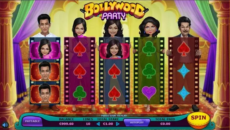 Bollywood Party Slots made by Sigma Gaming - Main Screen Reels