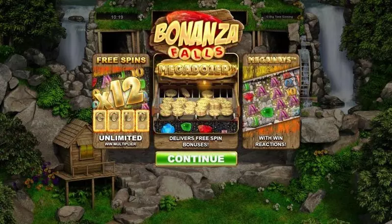 Bonanza Falls Slots made by Big Time Gaming - Introduction Screen