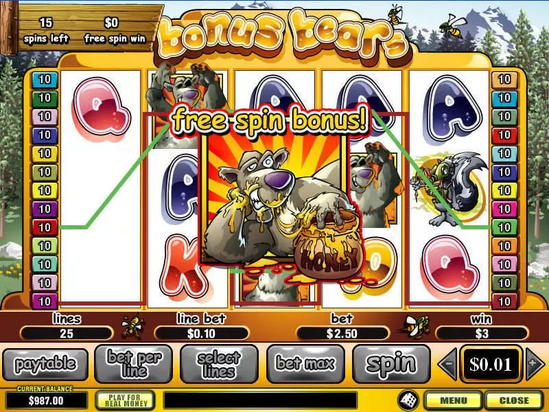 Bonus Bears Slots made by PlayTech - Bonus 1