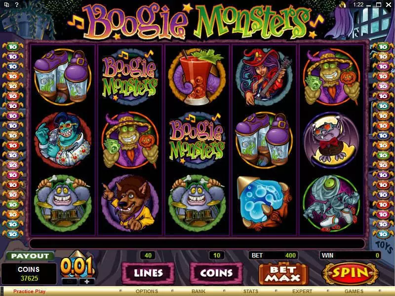 Boogie Monsters Slots made by Microgaming - Main Screen Reels