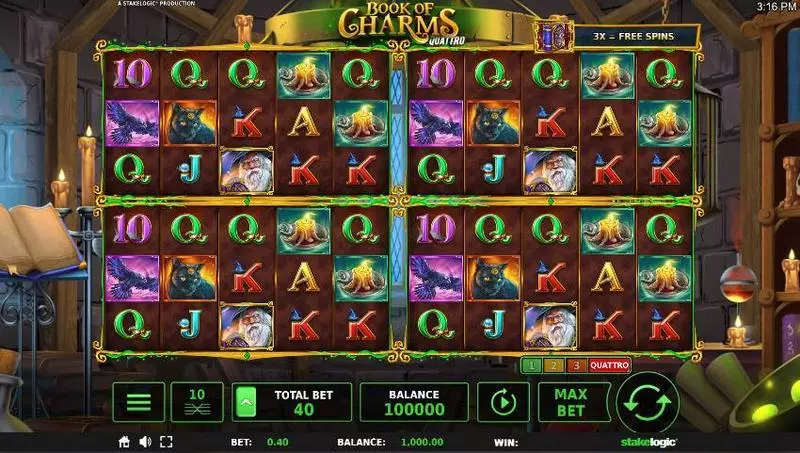 Book of Charms Slots made by StakeLogic - Main Screen Reels