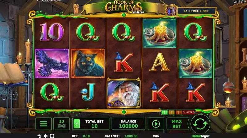 Book of Charms Slots made by StakeLogic - Main Screen Reels