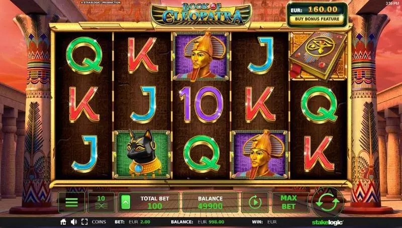 Book of Cleopatra Slots made by StakeLogic - Main Screen Reels