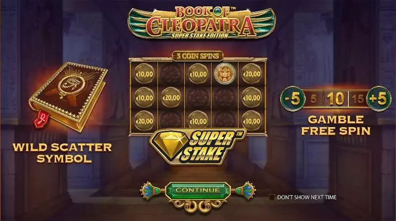 Book of Cleopatra Super Stake Edition Slots made by StakeLogic - Info and Rules