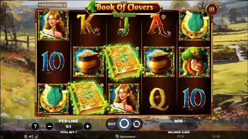 Book Of Clovers – Extreme Slots made by Spinomenal - Main Screen Reels