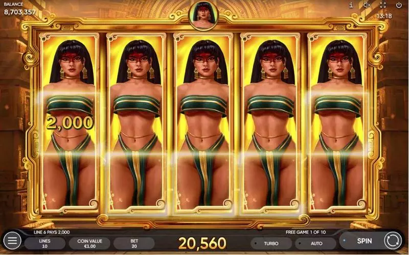 Book of Conquistador Slots made by Endorphina - Main Screen Reels