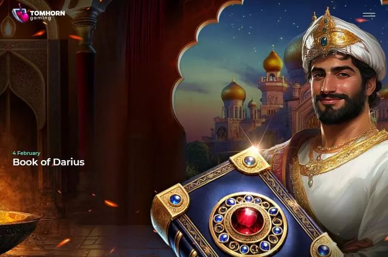 Book Of Darius Slots made by Tom Horn Gaming - Introduction Screen