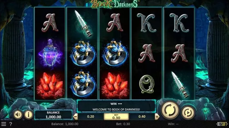 Book of Darkness Slots made by BetSoft - Main Screen Reels