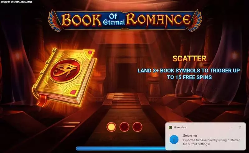 Book of Eternal Romance Slots made by Wizard Games - Introduction Screen