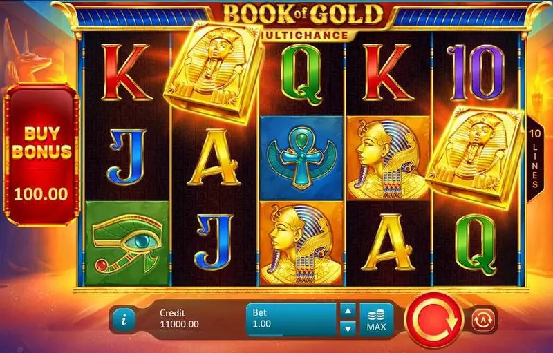 Book of Gold: Multichance Slots made by Playson - Main Screen Reels