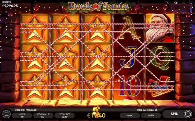 Book of Santa Slots made by Endorphina - Main Screen Reels
