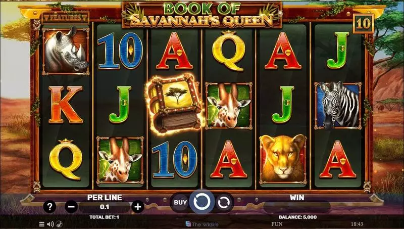 Book Of Savannah’s Queen Slots made by Spinomenal - Main Screen Reels