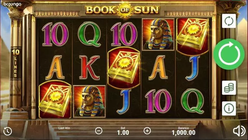Book of Sun Slots made by Booongo - Main Screen Reels