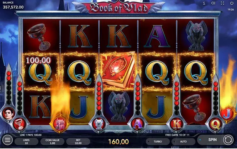 Book of Vlad Slots made by Endorphina - Main Screen Reels