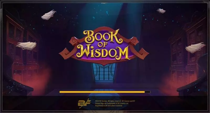 Book Of Wisdom Slots made by BF Games - Introduction Screen