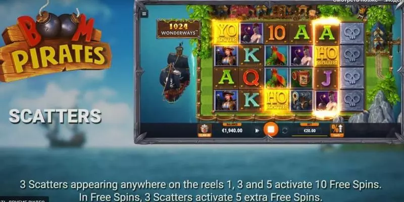 Boom Pirates Slots made by Microgaming - Info and Rules