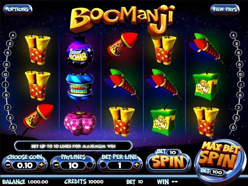 Boomanji Slots made by BetSoft - Introduction Screen