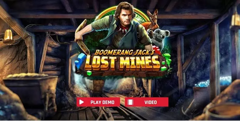 Boomerang Jack's Lost Mines Slots made by Red Rake Gaming - Introduction Screen