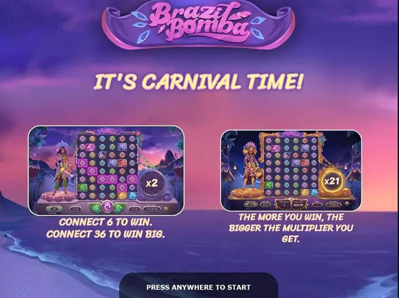 Brazil Bomba Slots made by Yggdrasil - Info and Rules
