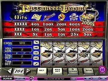 Buccaneers Treasure Slots made by PlayTech - Main Screen Reels