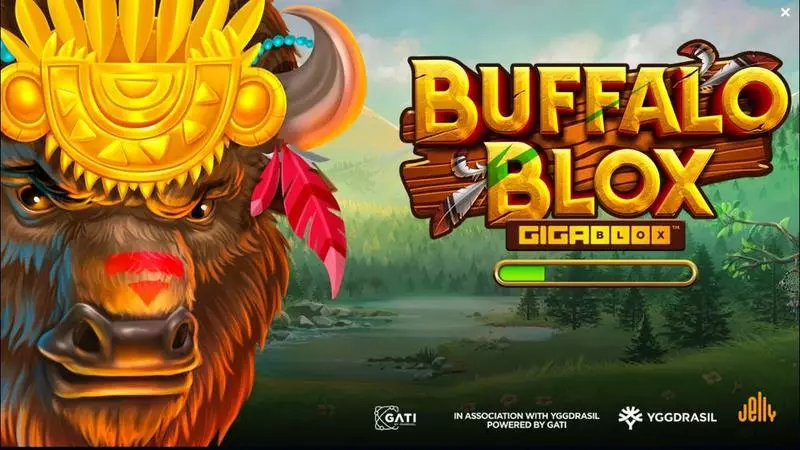 Buffalo Blox Gigablox Slots made by Jelly Entertainment - Introduction Screen