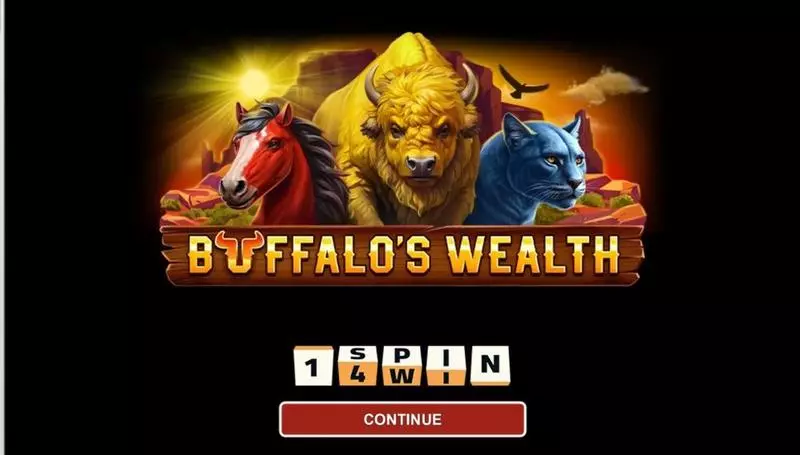 BUFFALO’S WEALTH Slots made by 1Spin4Win - Introduction Screen