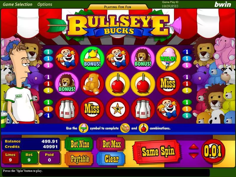 Bulls Eye Bucks Slots made by Amaya - Main Screen Reels