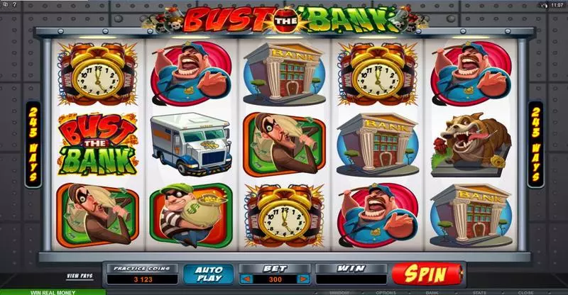 Bust the Bank Slots made by Microgaming - Main Screen Reels