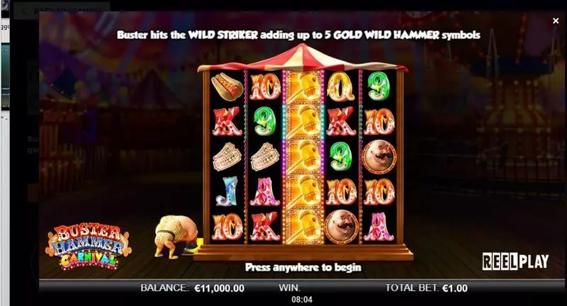 Buster Hammer Carnival Slots made by ReelPlay - Info and Rules