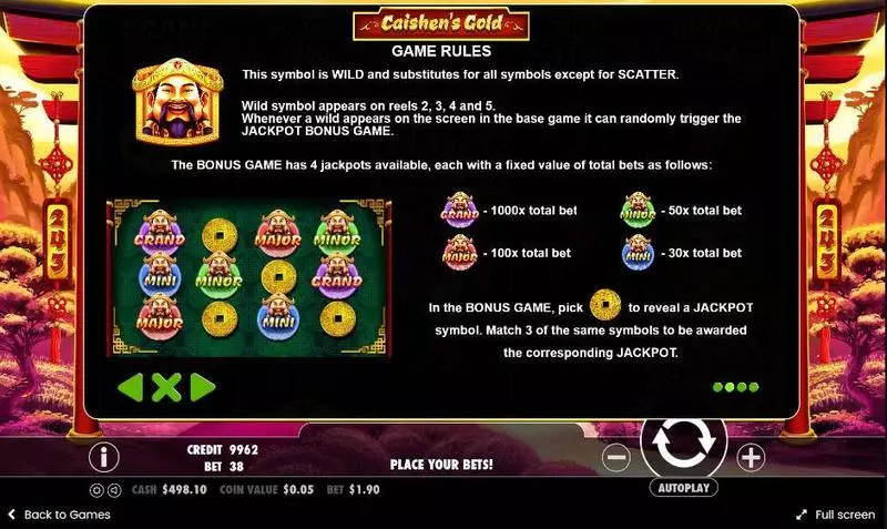 Caishen’s Gold Slots made by Pragmatic Play - Bonus 1