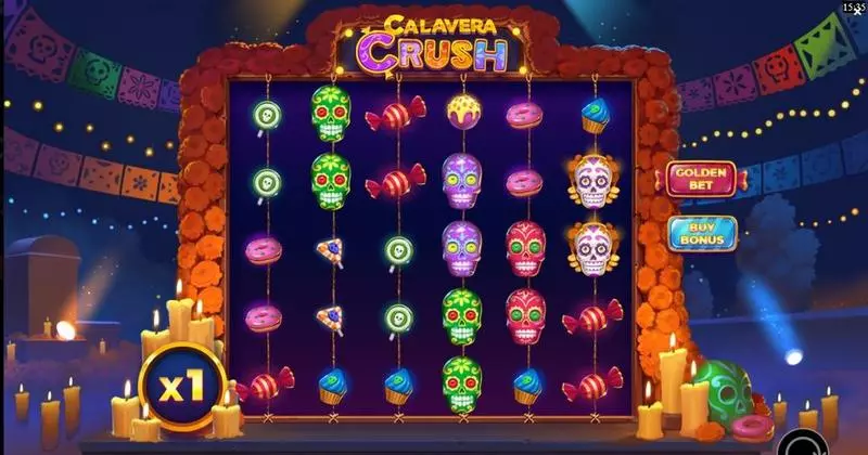 Calavera Crush Slots made by Yggdrasil - Main Screen Reels
